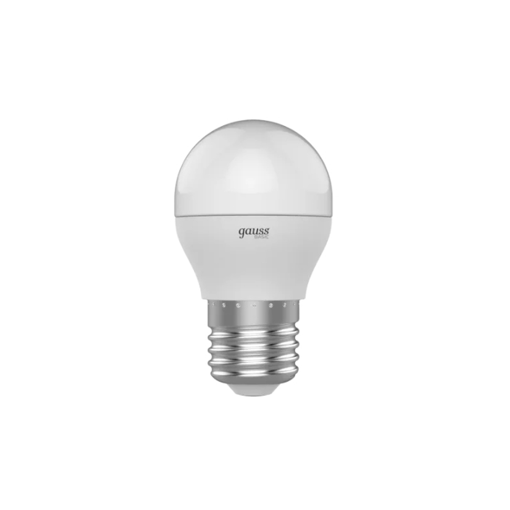 Лампа Gauss Basic, шар, 7,5W, 690lm, 4100K, E27, LED, 1/10/100 1053228