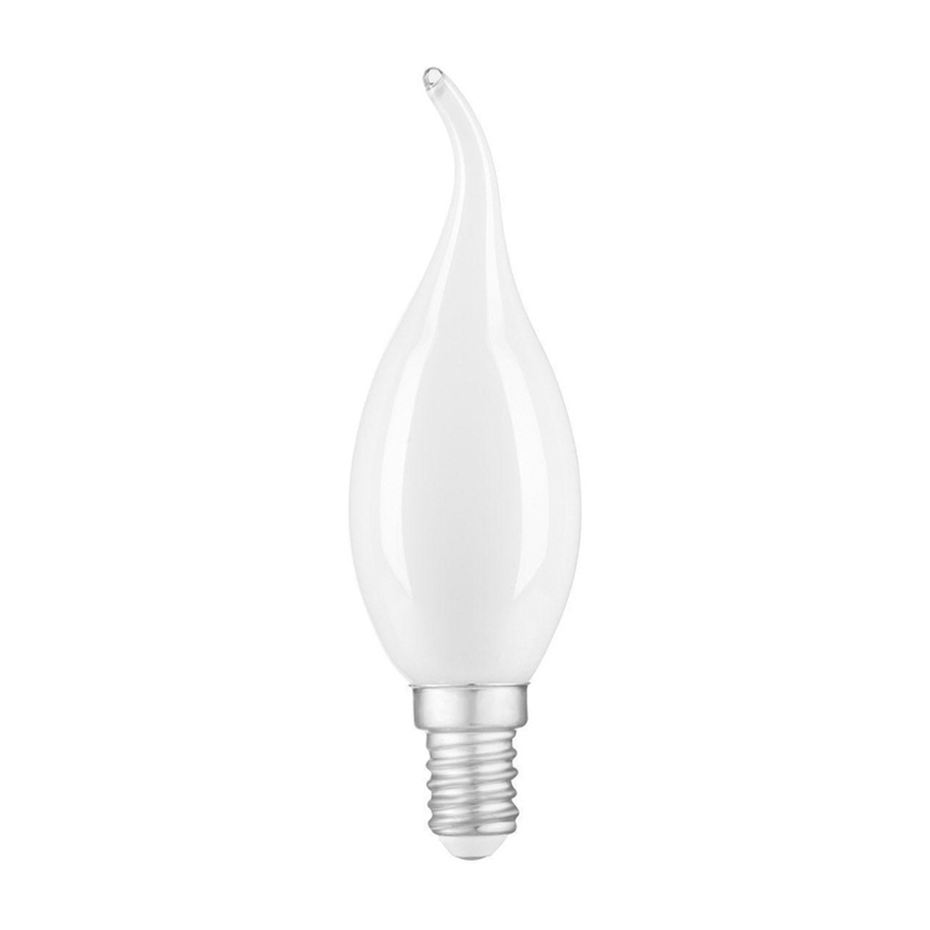 Лампа Gauss Filament, свеча на ветру, 9W, 590lm, 3000К, Е14, milky, LED, 1/10/50 104201109