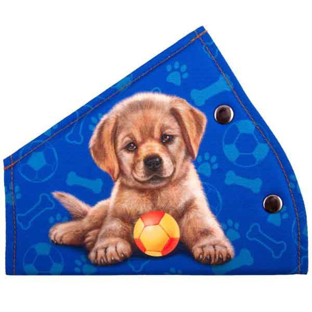 Адаптер для ремня безопасности SKYWAY детский, щенок с мячом, синий S04007010