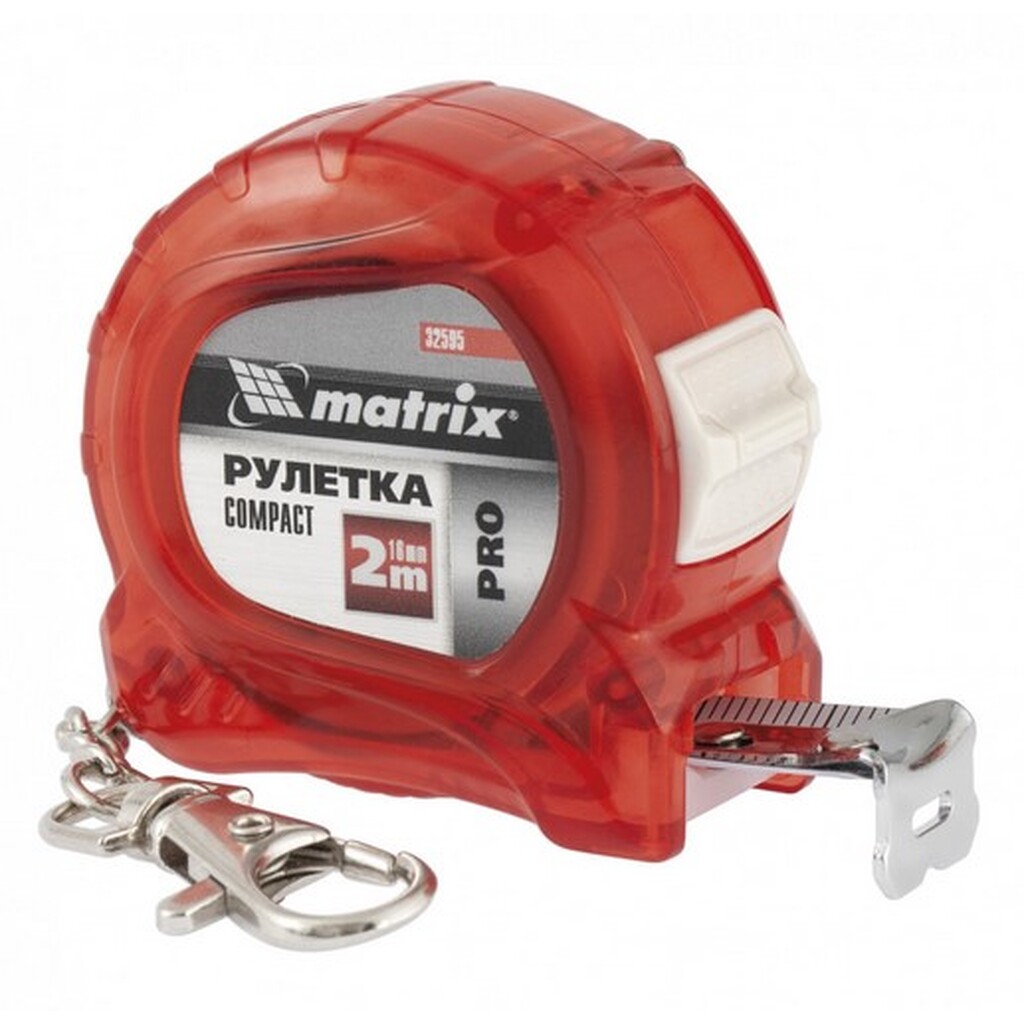 Рулетка Compact, 2 м x 16 мм, компактный размер MATRIX 32595