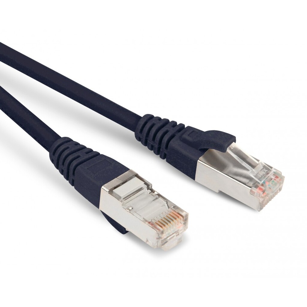 Патч-корд Hyperline PC-LPM-STP-RJ45-RJ45-C5e-0.5M-LSZH-BK F/UTP, экранированный, Cat.5e 230085