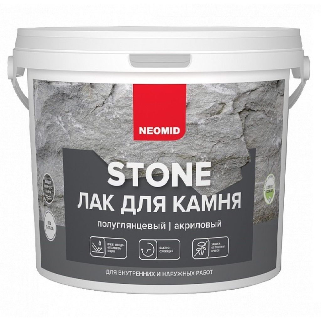Водорастворимый лак по камню Neomid stone 1 л Н-STONE-1