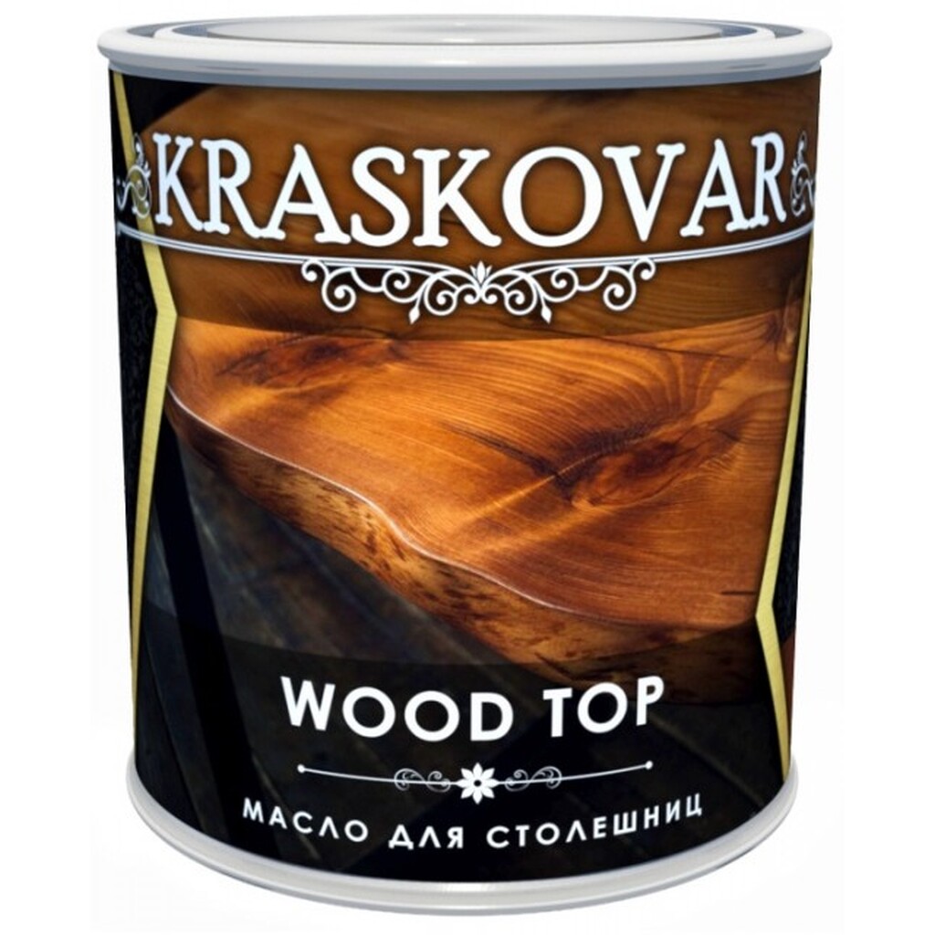 Масло для столешниц Kraskovar Wood Top бесцветный 0,75 л 1363