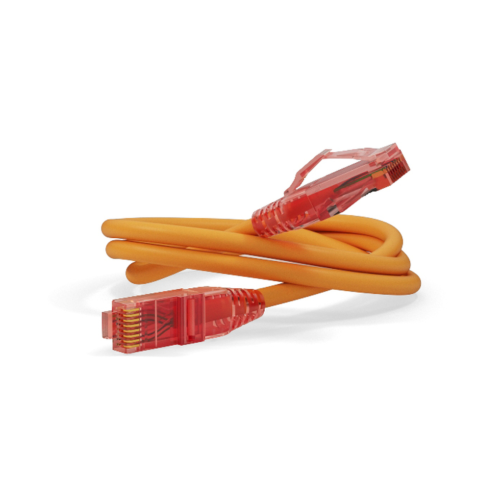 Патч-корд Hyperline PC-LPM-UTP-RJ45-RJ45-C5e-3M-LSZH-OR U/UTP, Cat.5е 100% Fluke Componen 30893