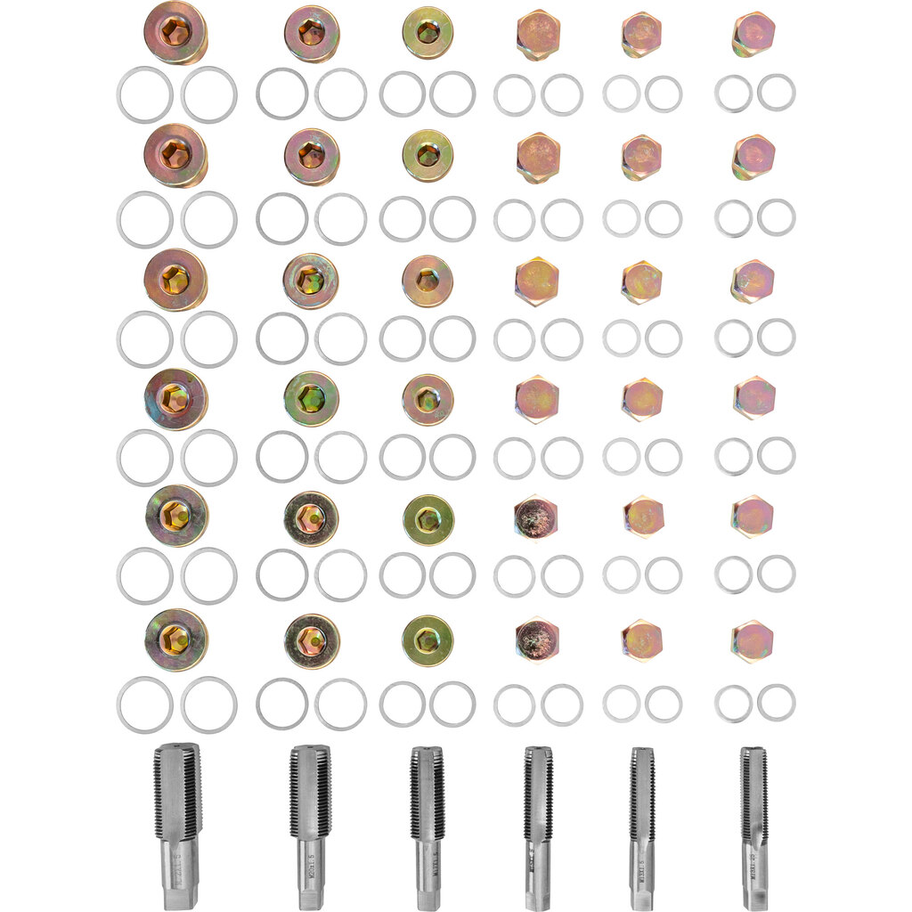 Набор для восстановления резьбы маслосливных отверстий Thorvik ODPRK1322 М13-М22, 114 пр 53216