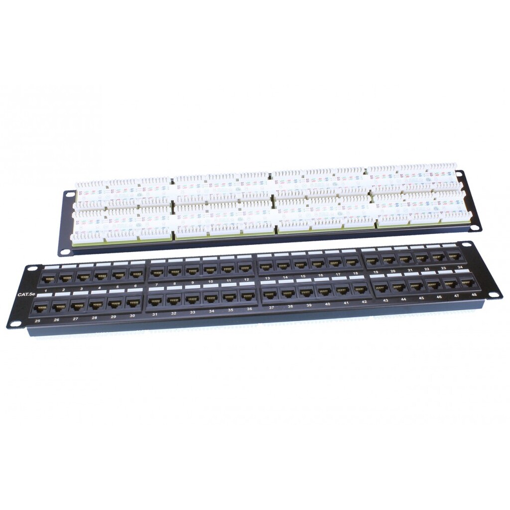 Патч-панель Hyperline PP3-19-48-8P8C-C5E-110D 19, 2U, 48 портов RJ-45, категория 5e, Dual 246100