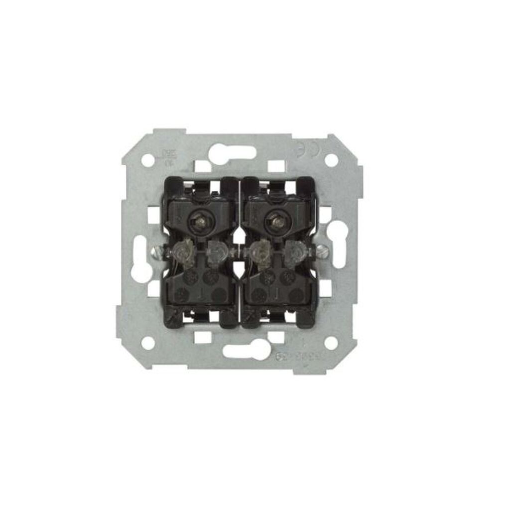 Кнопочный двухклавишный выключатель с подсветкой Simon 10А, 250В, S82, S82N, S82 Detail С75393-0039