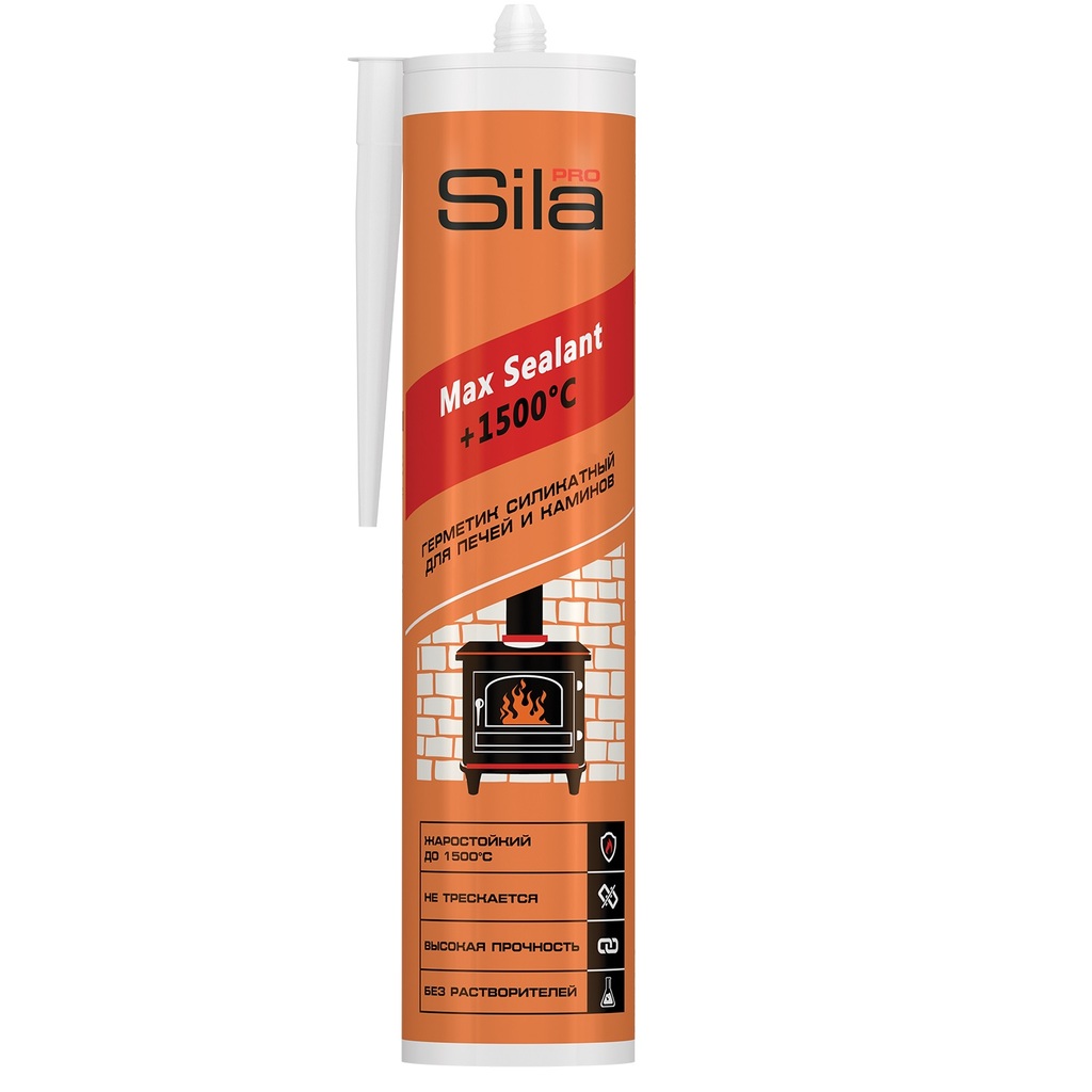 Герметик для печей Sila PRO Max Sealant +1500, 280 мл SSP15280