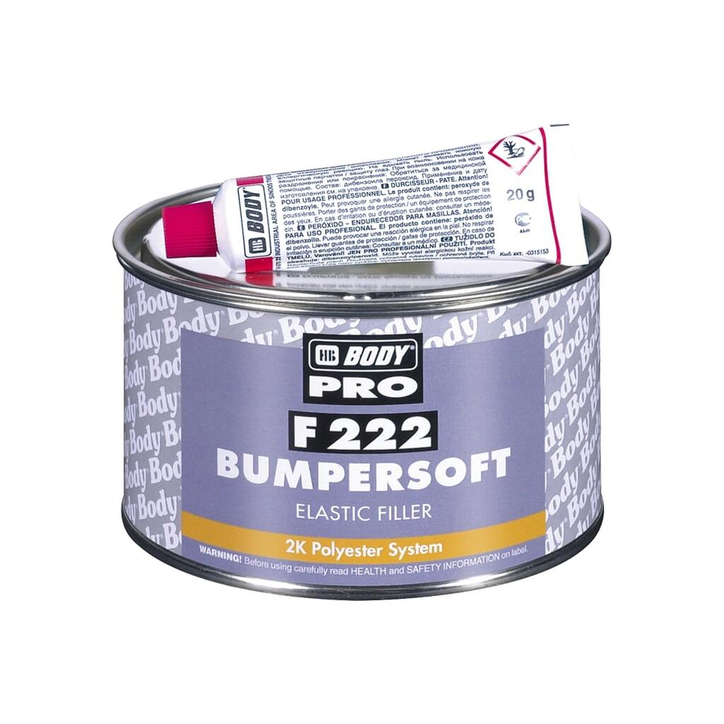 Шпатлевка HB BODY PRO F222 BUMPERSOFT черн. 1кг 2220200001