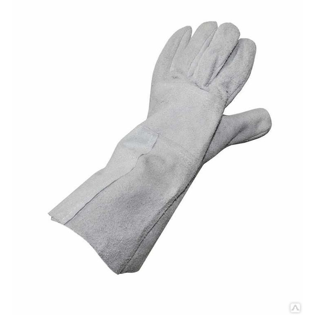 Спилковые краги ATLASWELD, пятипалые, серые, ATLGLOVES GRAY