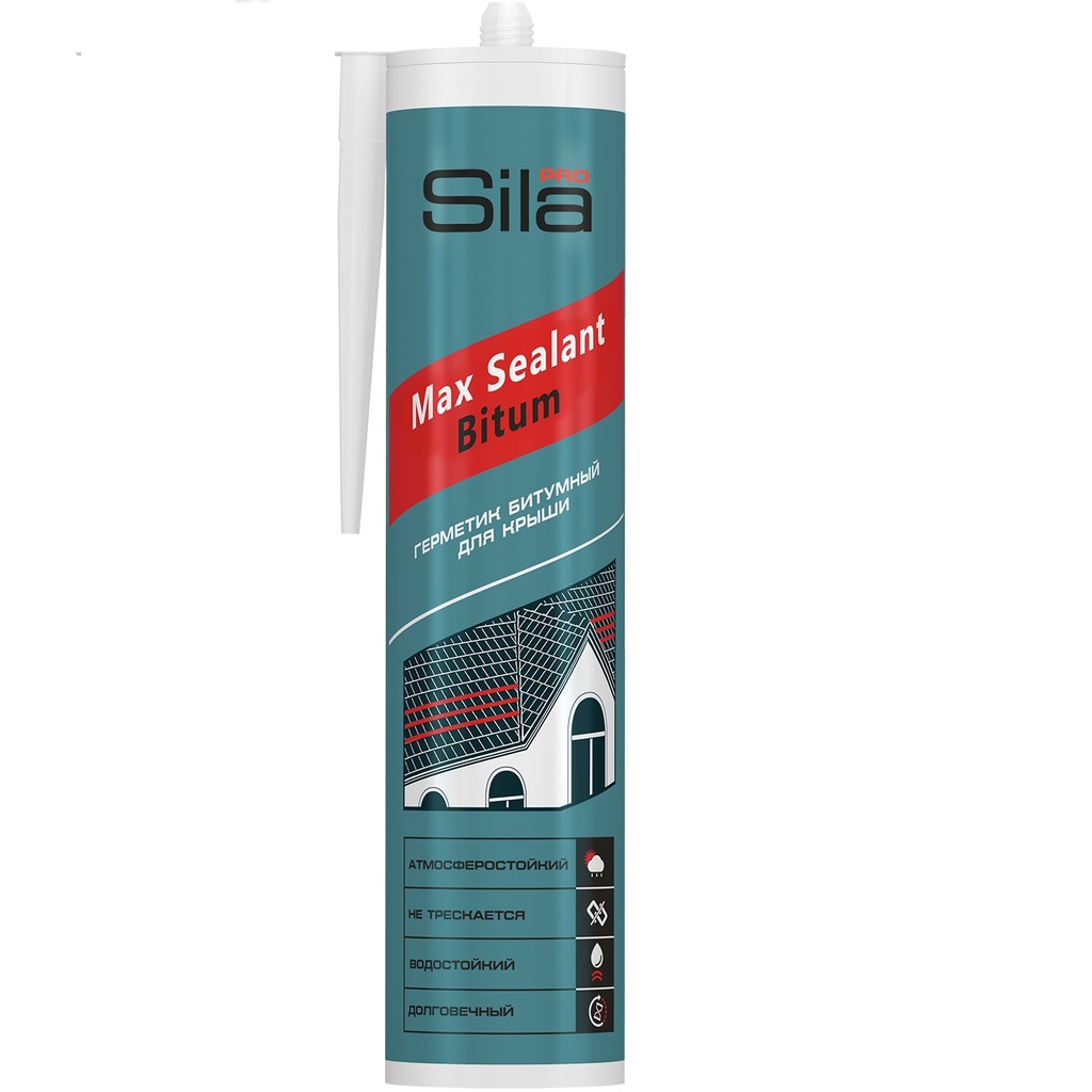 Битумный герметик для крыши Sila PRO Max Sealant, Bitum, 280 мл SSBBR280