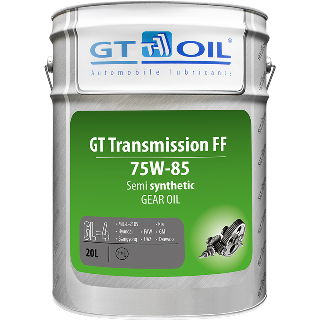 Масло Transmission FF, SAE 75W-85, API GL-4, 20 л GT OIL 8809059407653