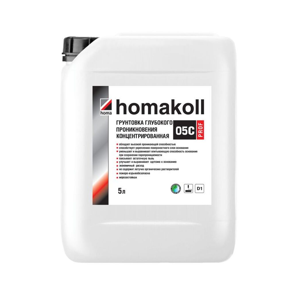 Грунтовка Homakoll морозостойкая, 05 C Prof, 1 л на 10-12 м2 178148