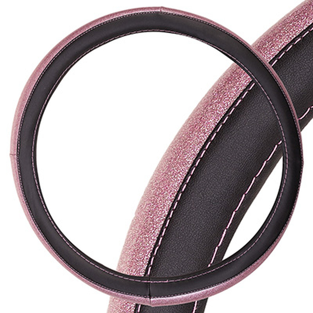 Оплетка Luxury-7 M SKYWAY Черно/Розовая экокожа S01102437