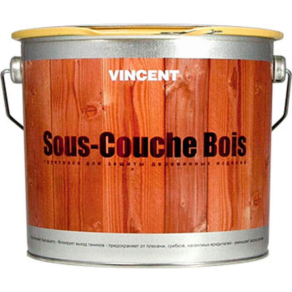 Грунтовка VINCENT SOUS COUCHE BOIS для защиты древесины 9л 105-001