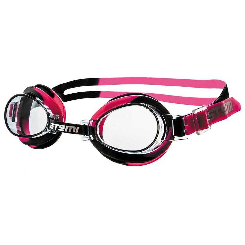 Детские очки для плавания ATEMI PVC/силикон, черный/розовый, S303 00000042674