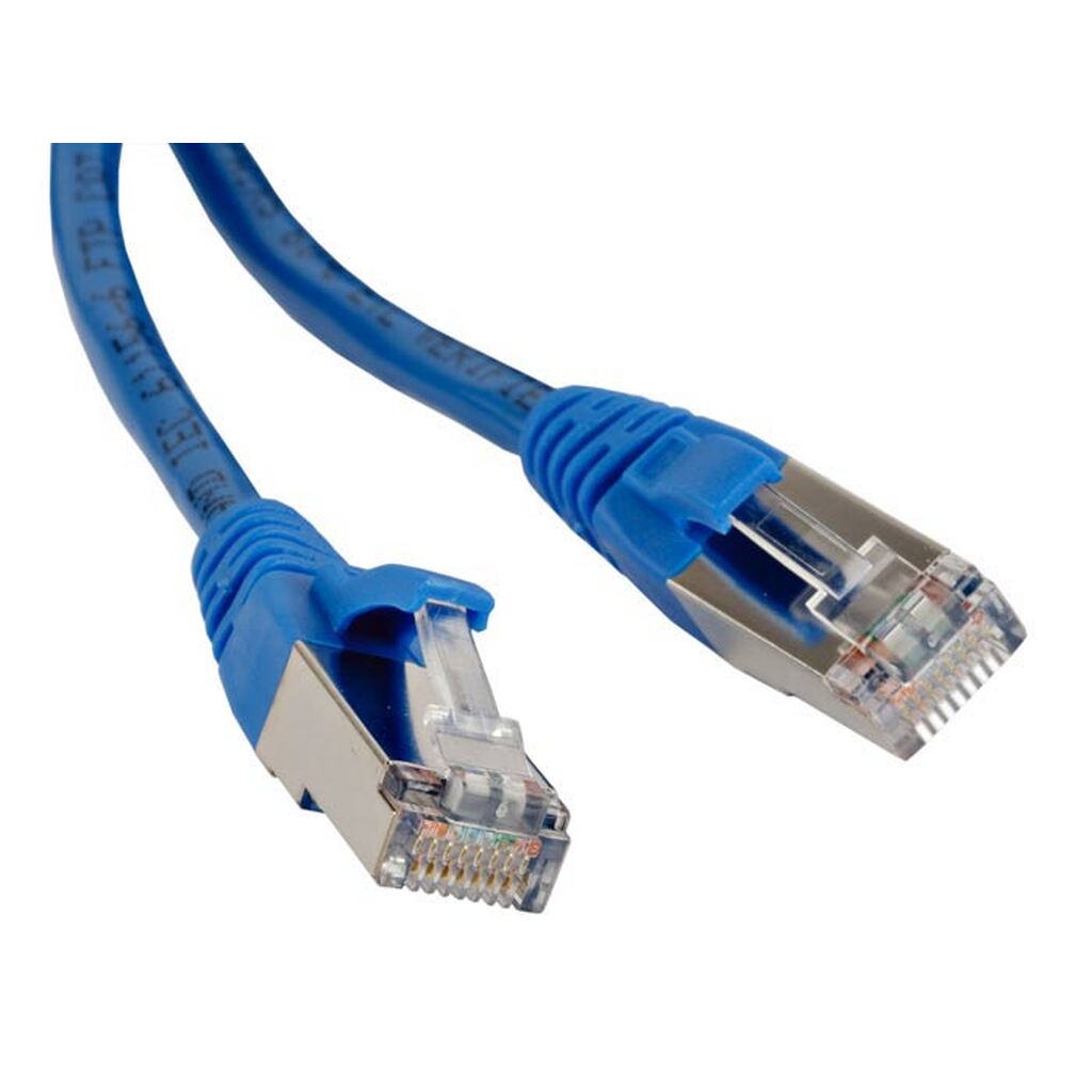 Патч-корд LANMASTER RJ45 - RJ45, 4 пары, FTP, категория 5е, 5 м, синий LAN-PC45/S5E-5.0-BL