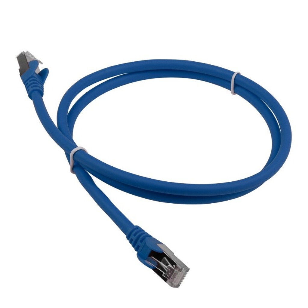 Патч-корд LANMASTER RJ45 - RJ45, 4 пары, S/FTP, категория 6A, 2 м, синий LAN-PC45/S6A-2.0-BL