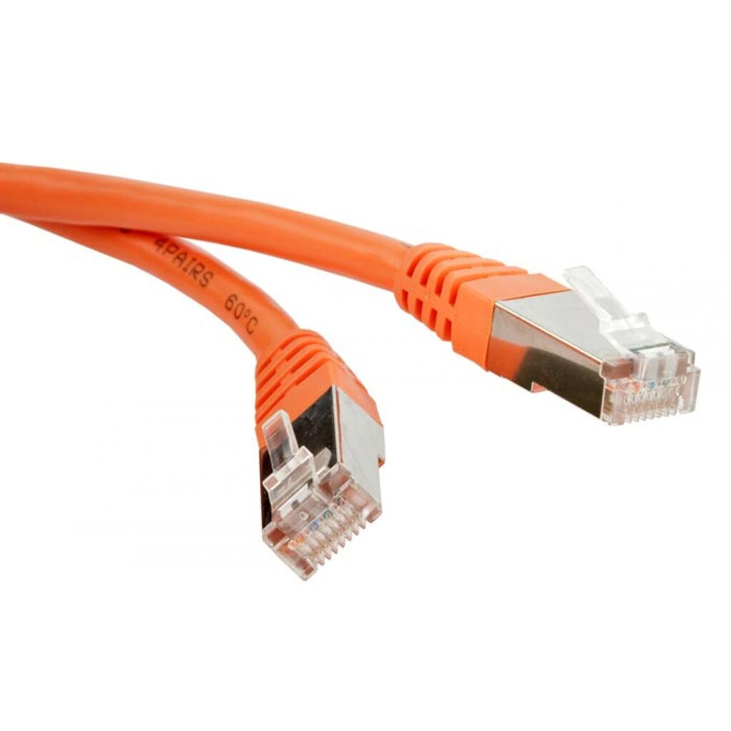 Патч-корд LANMASTER RJ45 - RJ45, 4 пары, S/FTP, категория 6A, 1.5 м, оранжевый LAN-PC45/S6A-1.5-OR