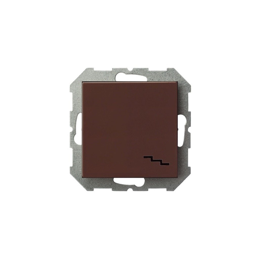 Проходной одноклавишный выключатель LIREGUS Эпсилон IP6 10-001-01 E/R коричневый, без рамки 28-137