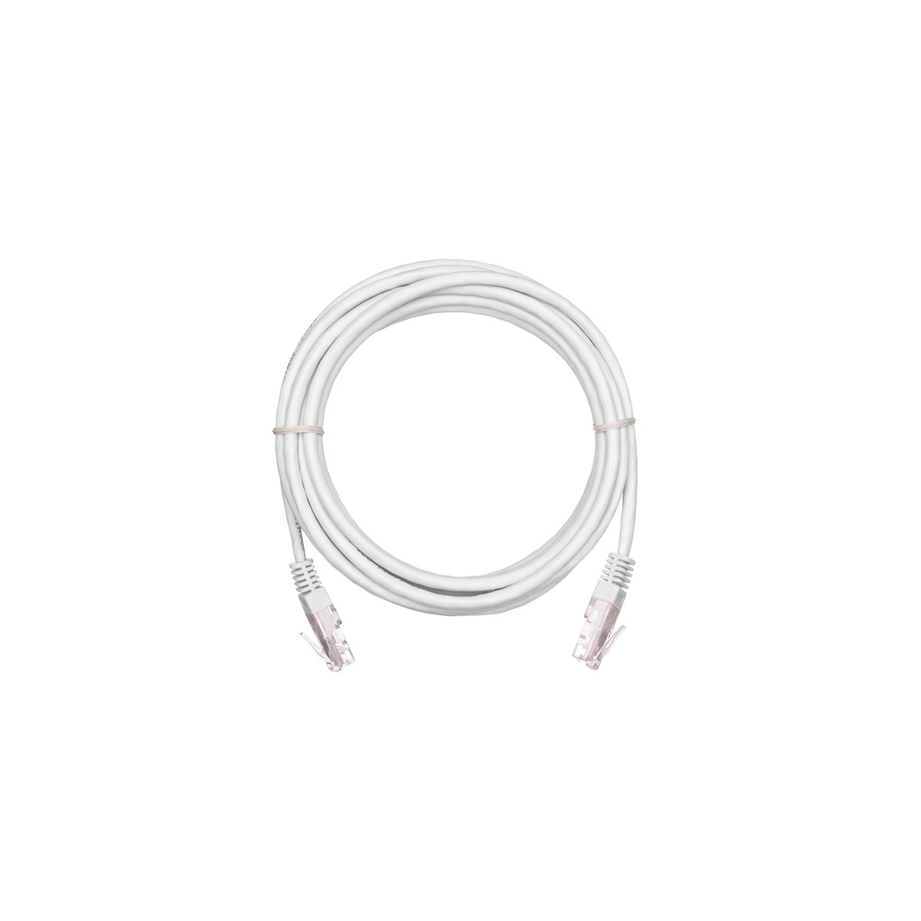 Шнур U/UTP NETLAN 4 пары, Кат.5e, медный, PVC, белый, 3м, 10шт. EC-PC4UD55B-BC-PVC-030-WT-10