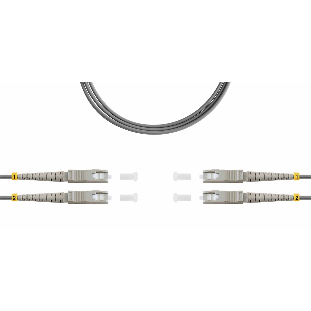 Оптический патч-корд TopLAN дуплексный, MM 62,5/125, 4 м, DPC-TOP-OM1-SC/P-SC/P-4.0