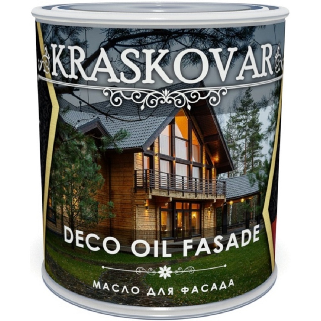 Масло для фасада Kraskovar Deco Oil Fasade туманный лес, 0.75 л 1293