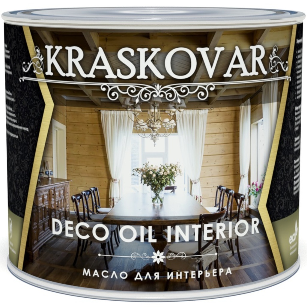 Масло для интерьера Kraskovar Deco Oil Interior Бургундия, 2.2 л 1274