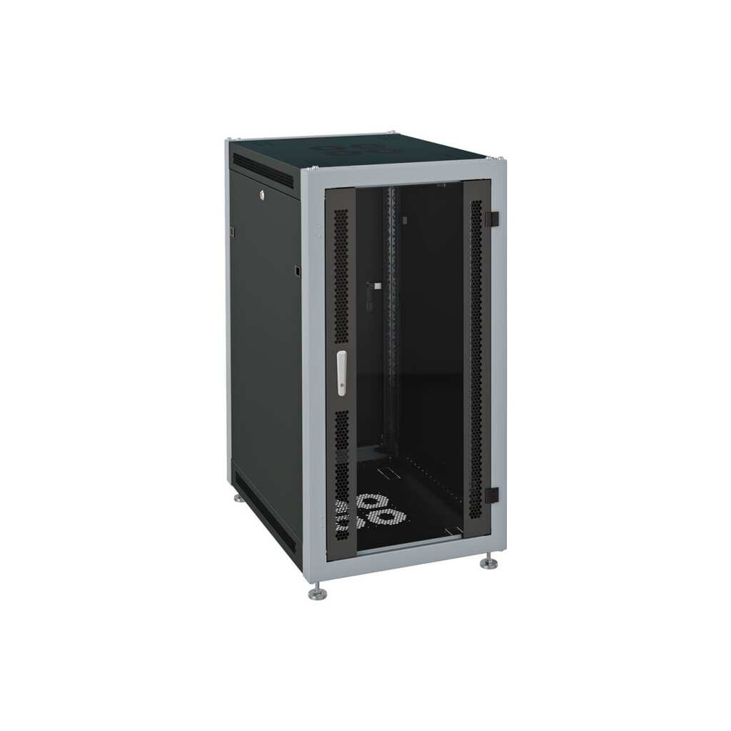 Монтажный напольный шкаф SYSMATRIX 42U 600x800x2000mm RAL 9004/RAL 7000 SL 6842.912