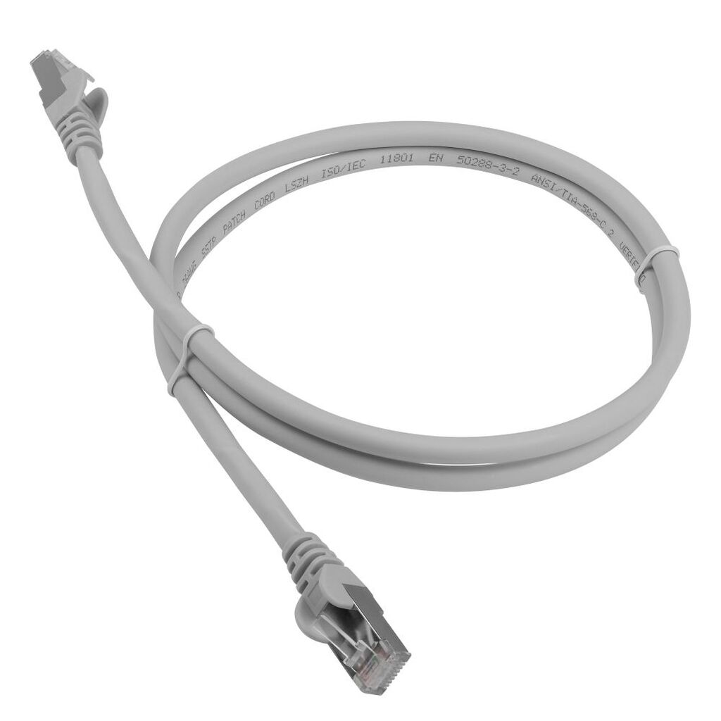 Патч-корд LANMASTER RJ45 - RJ45, 4 пары, FTP, категория 6, 2 м, серый, LSZH, LAN-PC45/S6-2.0-GY