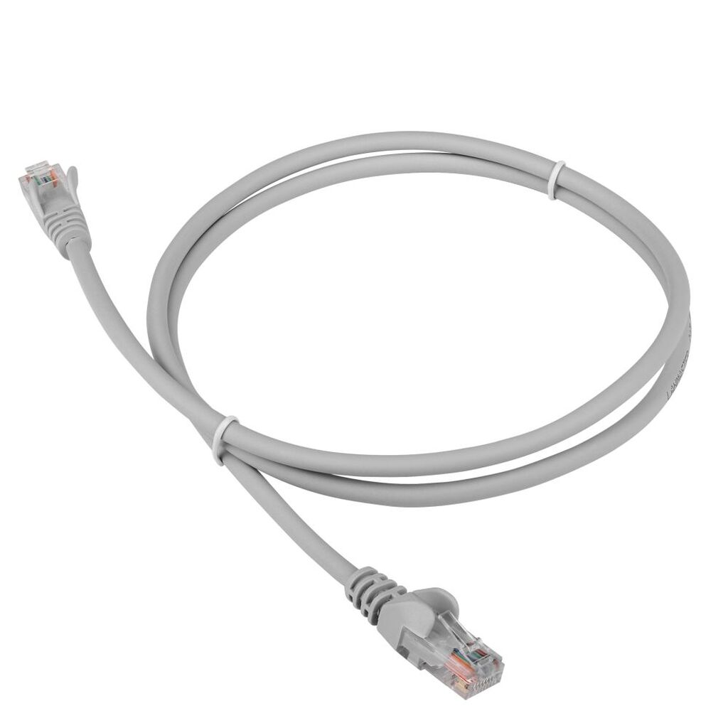 Патч-корд LANMASTER RJ45 - RJ45, 4 пары, UTP, категория 5е, 15 м, серый, LSZH, LAN-PC45/U5E-15-GY