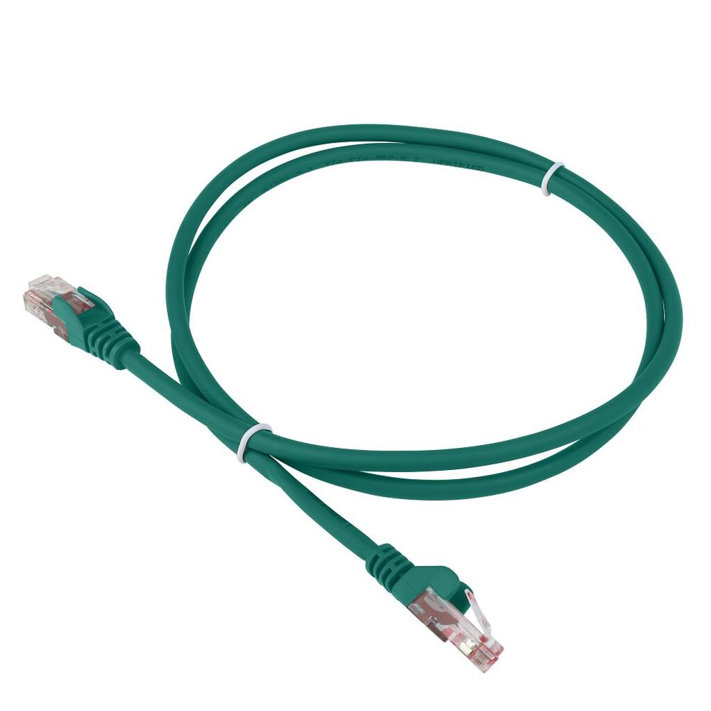 Патч-корд LANMASTER RJ45 - RJ45, 4 пары, UTP, категория 5е, 10 м, зеленый, LSZH, LAN-PC45/U5E-10-GN