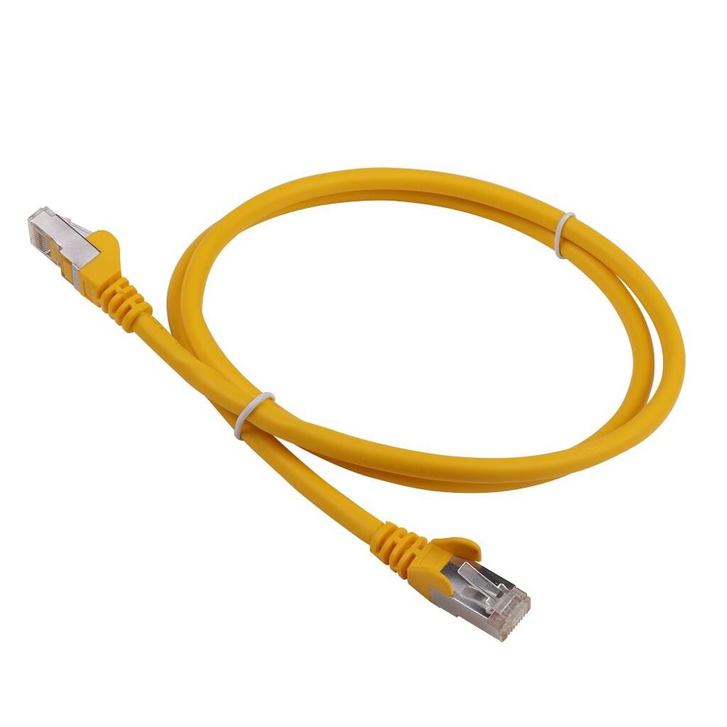 Патч-корд LANMASTER RJ45 - RJ45, 4 пары, S/FTP, категория 6A, 0.5 м, желтый, LSZH, LAN-PC45/S6A-0.5-YL