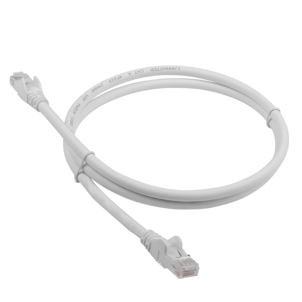 Патч-корд LANMASTER LSZH UTP кат.6, 7.0 м, белый LAN-PC45/U6-7.0-WH