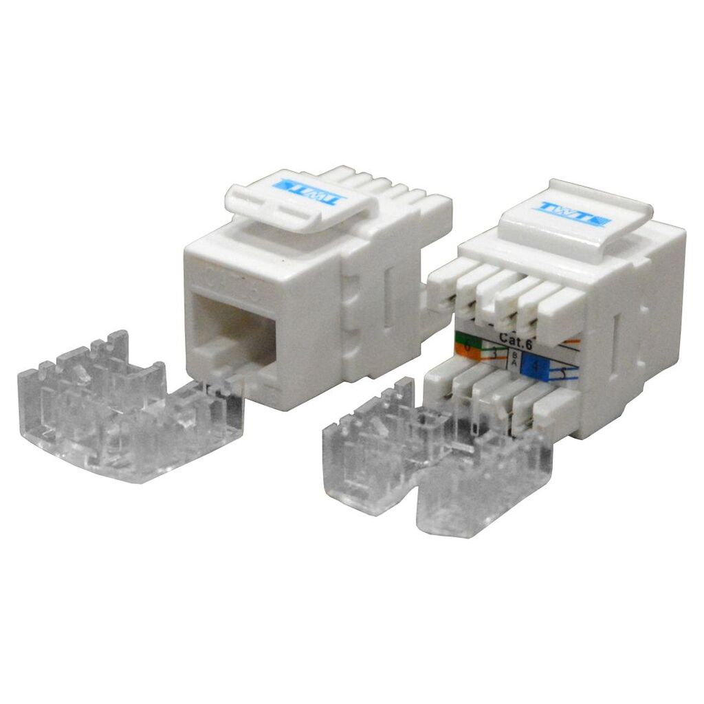 Модуль Keystone RJ45, кат.6, UTP, 180 градусов, белый, TWT-OK45UTP180/6-WH