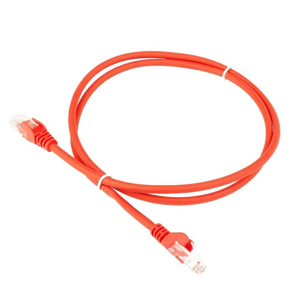 Патч-корд LANMASTER RJ45 - RJ45, 4 пары, UTP, категория 5е, 10 м, оранж., LSZH, LAN-PC45/U5E-10-OR