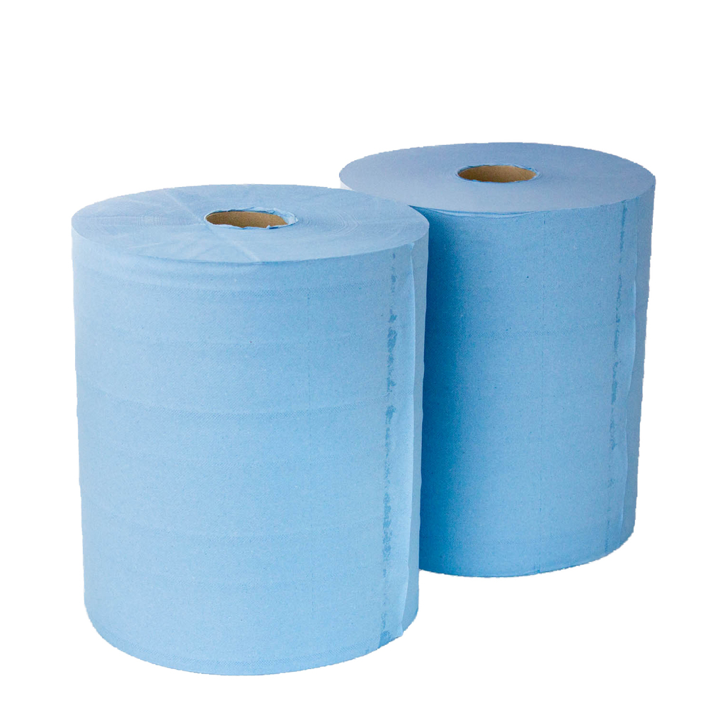 Протирочная бумага AutoGrand 33х35 см, 1000 отрывов, 2 слоя, синяя целлюлоза, 2 шт. 55562/2