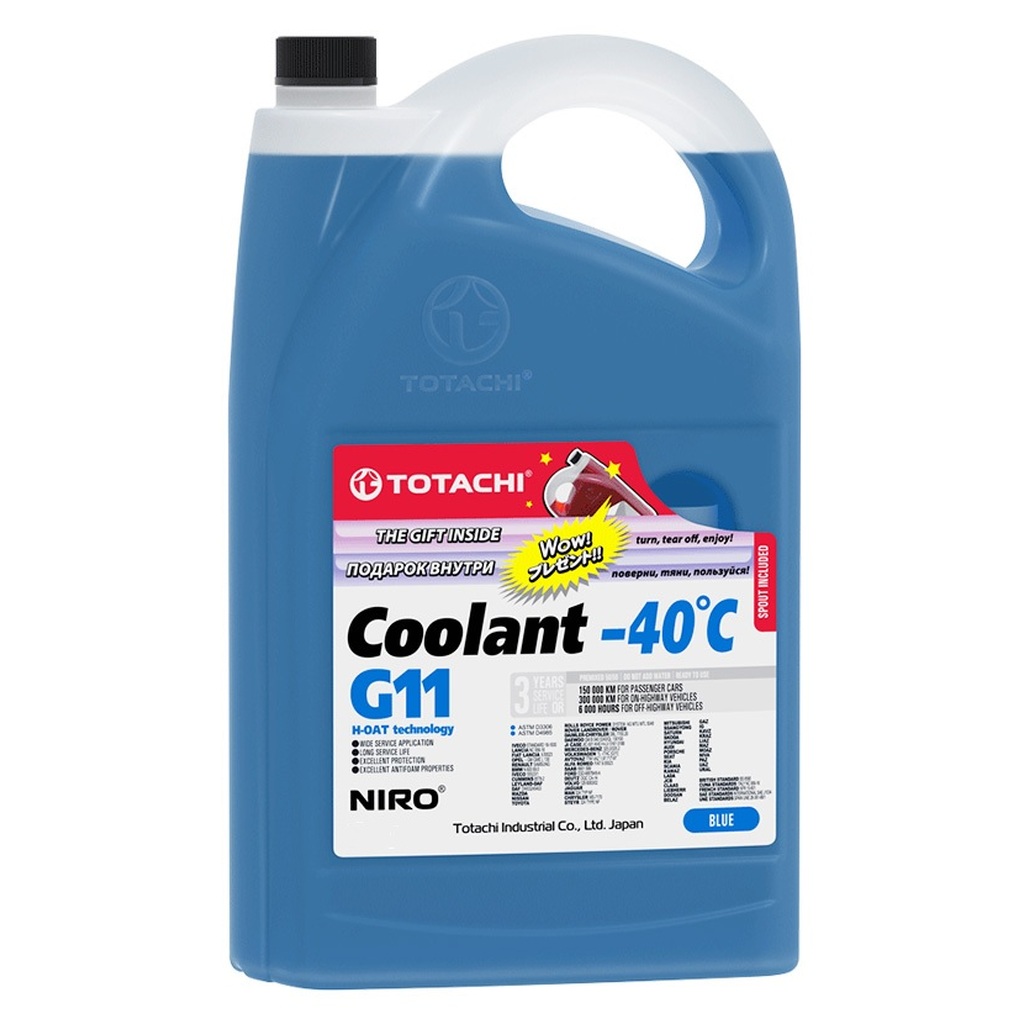 Охлаждающая жидкость TOTACHI NIRO COOLANT Blue -40C G11 10кг 46310