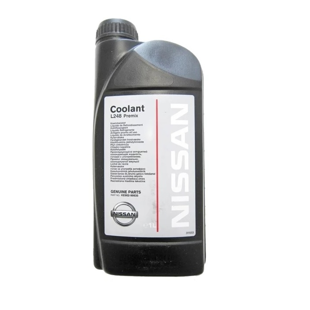 Антифриз Nissan COOLANT PREMIX L248, 1Л, KE90299935 KE902-99935