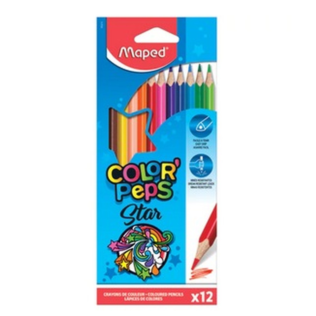 Цветные карандаши MAPED Color'Peps Star 12 цветов 180880