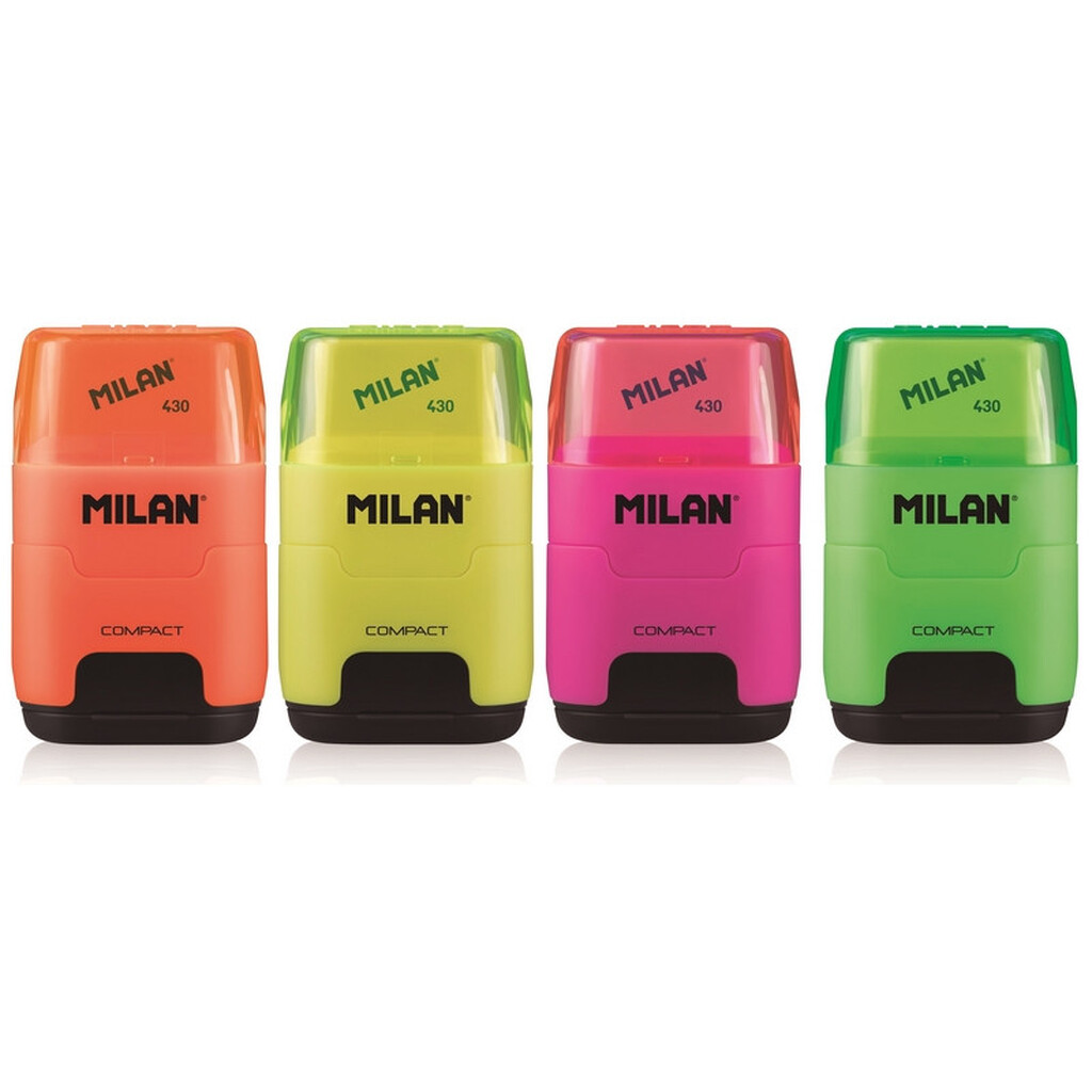 Ластик-точилка Milan Compact Fluo в ассортименте 1032918