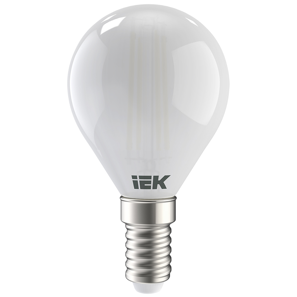 Лампа IEK серия 360 LED, G45, шар, матовая, 7вт, 230В, 3000К, E14 LLF-G45-7-230-30-E14-FR