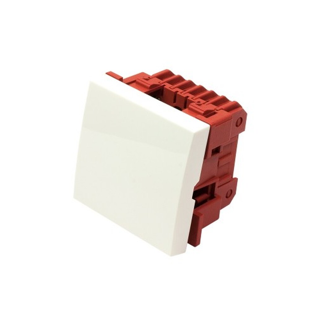 Выключатель 2-контактный LANMASTER одноклавишный, 45х45, белый LAN-EC45x45-S11-WH