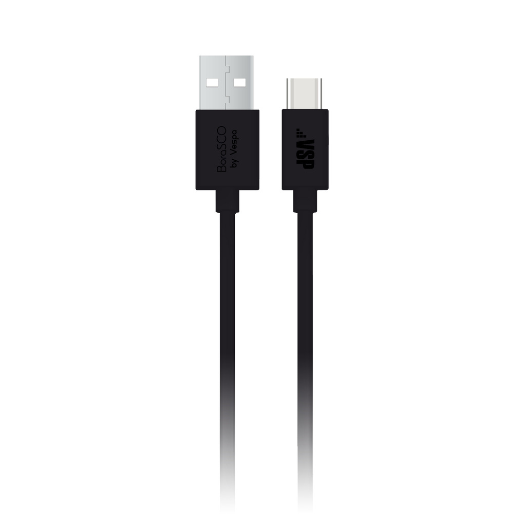 Дата-кабель BoraSCO USB - Type-C, 1м, черный 37340