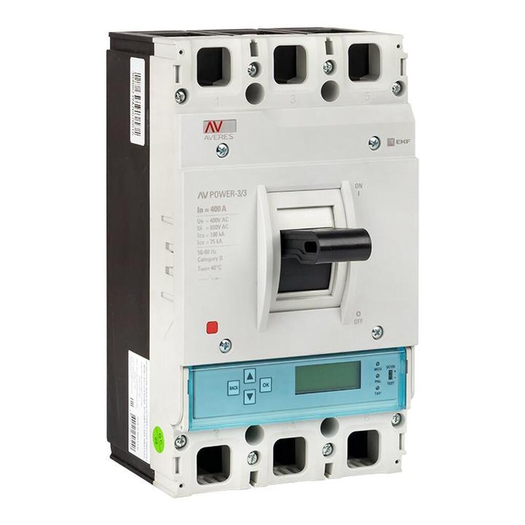 Автоматический выключатель EKF AV POWER-3/3 400А 100kA ETU6.0 AVERES mccb-33-400H-6.0-av