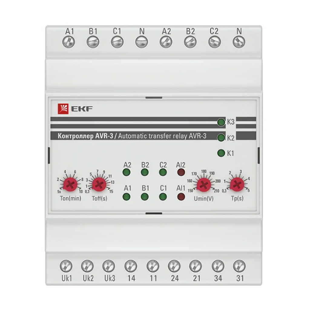 Контроллер АВР EKF PROxima AVR-3 на 2 ввода, с секционированием,  rel-avr-3