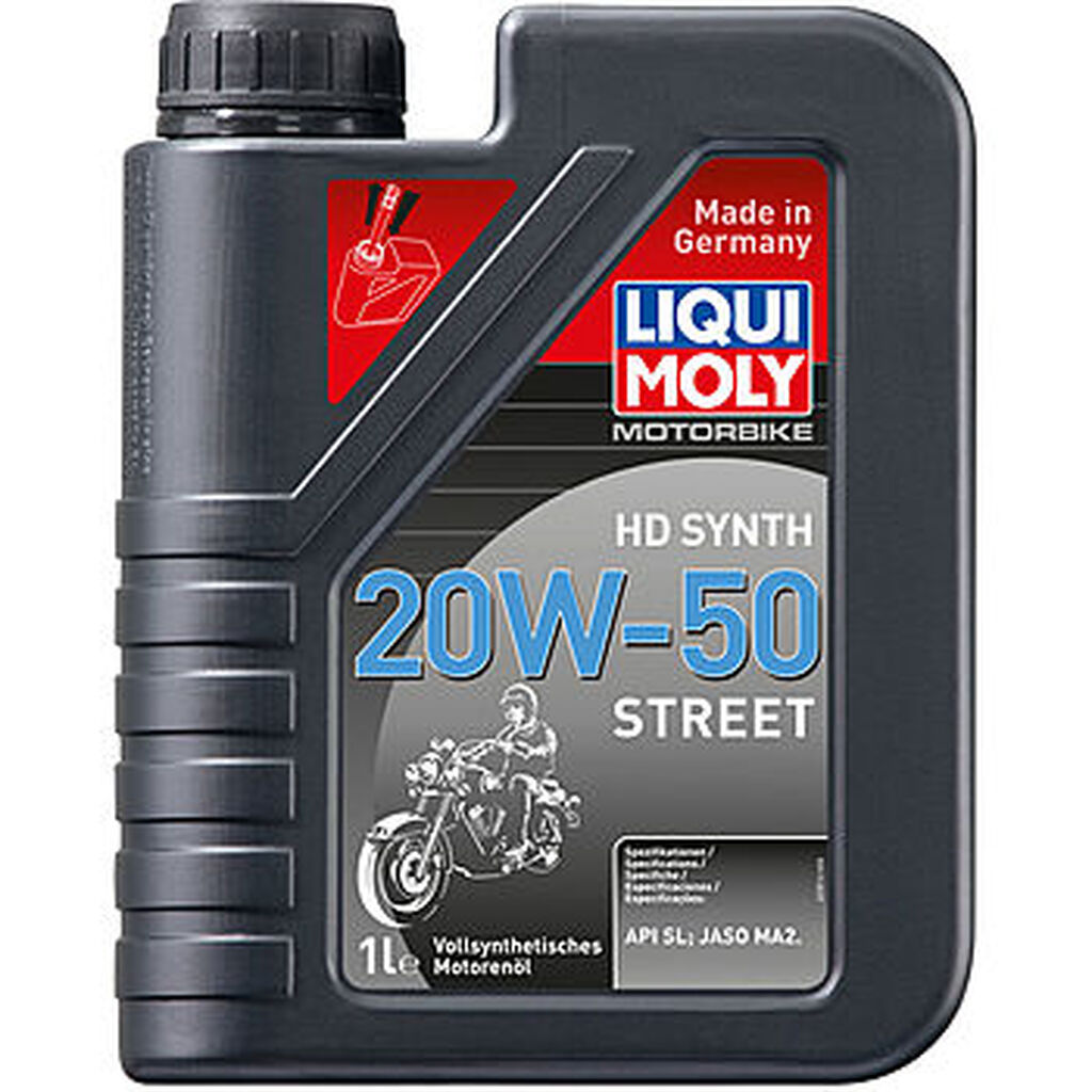 Синтетическое моторное масло для 4-тактных мотоциклов LIQUI MOLY Motorbike HD Synth Street 20W-50 SL 1л 3816