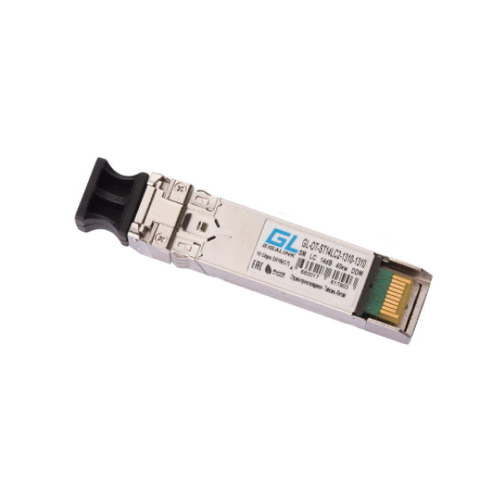 Модуль SFP+ GIGALINK 10G, два волокна, SM, 2хLC, 14 дБ до 40км DDM GL-OT-ST14LC2-1310-1310