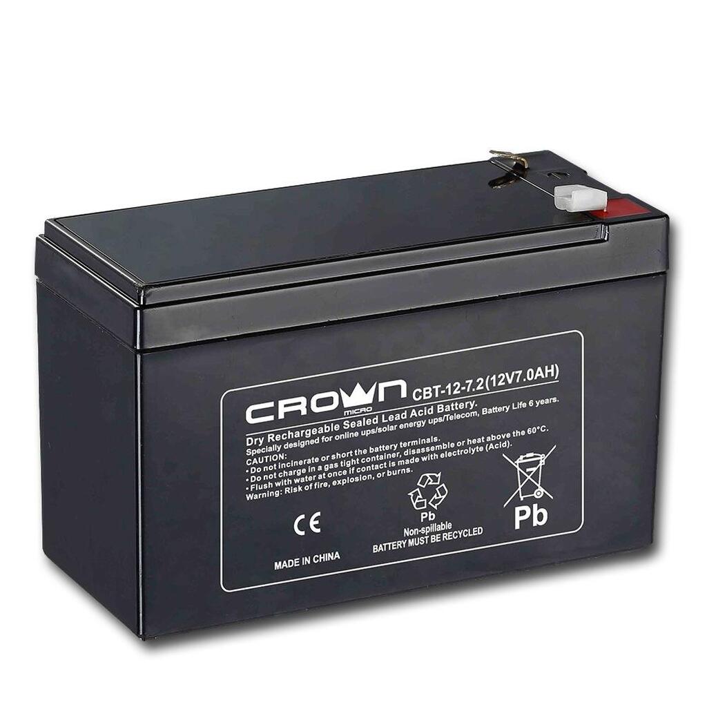 Аккумулятор CBT-12-7.2 (7.2 Ач; 12 В) CROWN