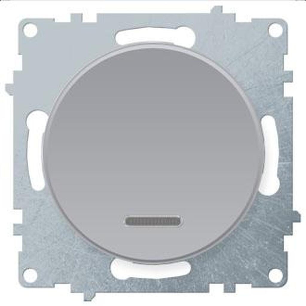 Одинарный выключатель с подсветкой OneKeyElectro, цвет серый (уп.10 шт) 1E31701302